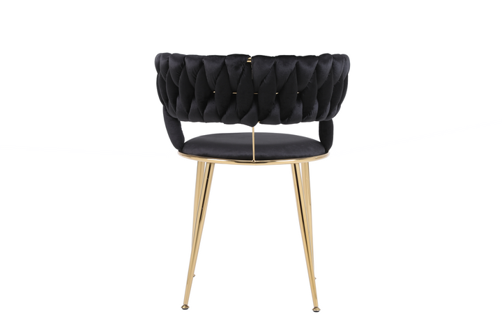 Caspian Black & Gold Dining Chair