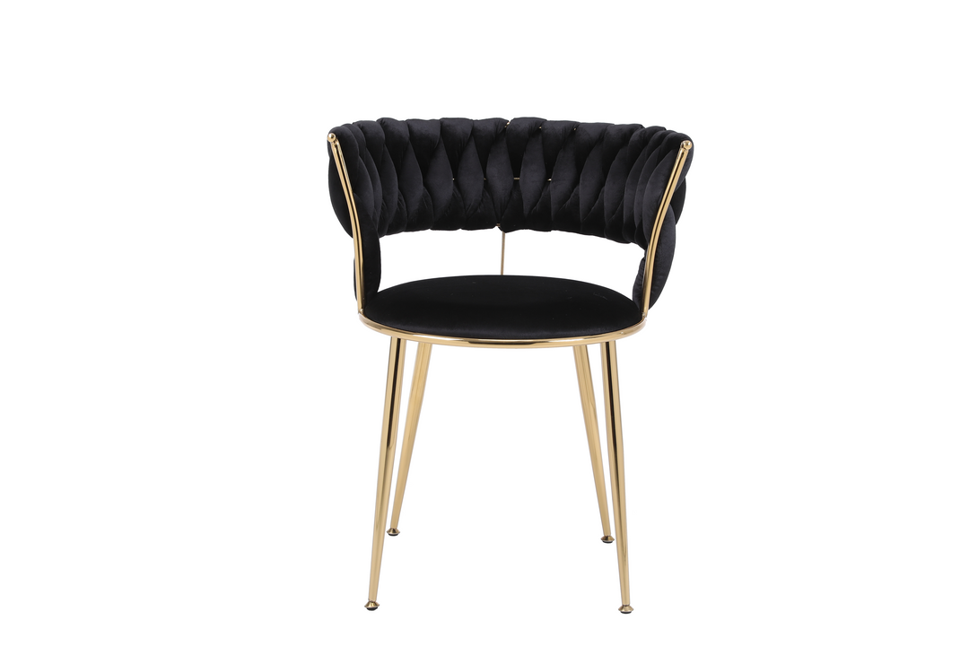 Caspian Black & Gold Dining Chair