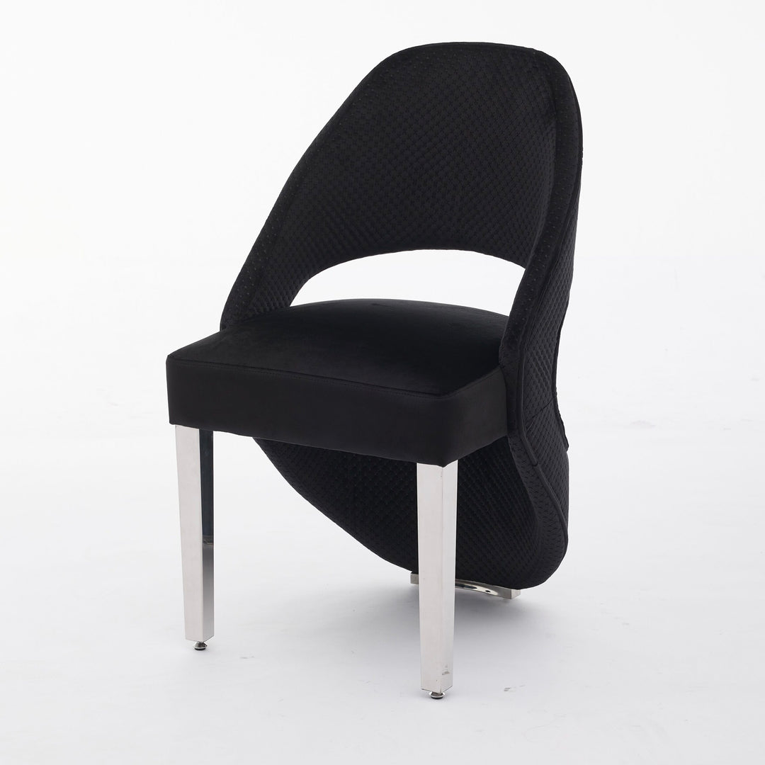 Solara Black Silver Dining Chair
