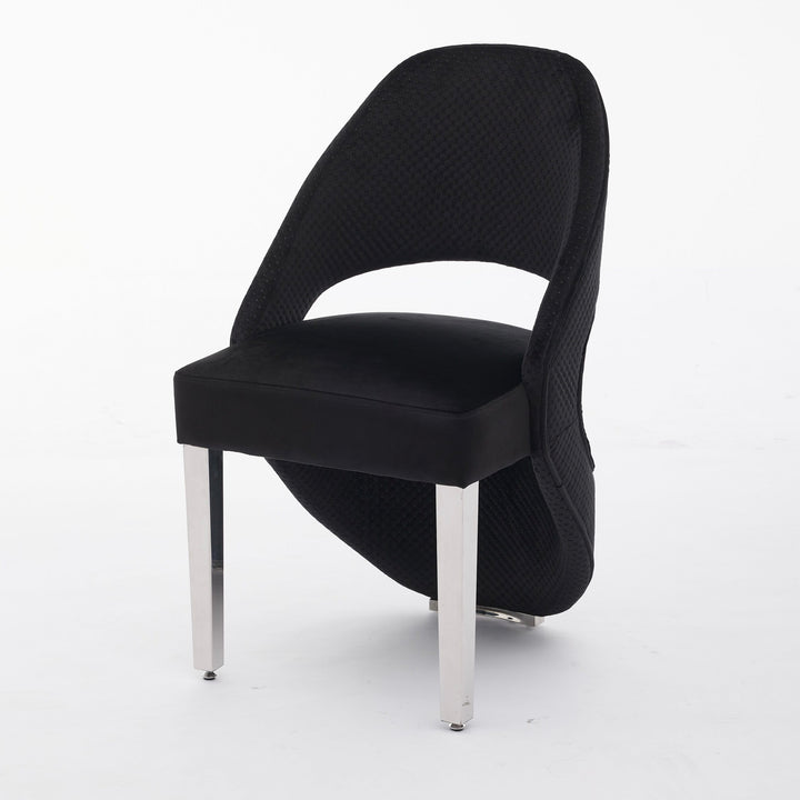 Solara Black Silver Dining Chair