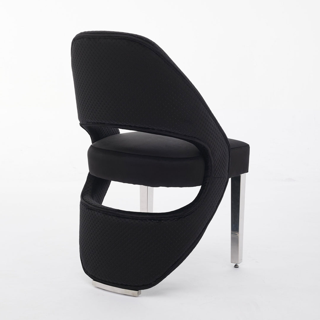 Solara Black Silver Dining Chair