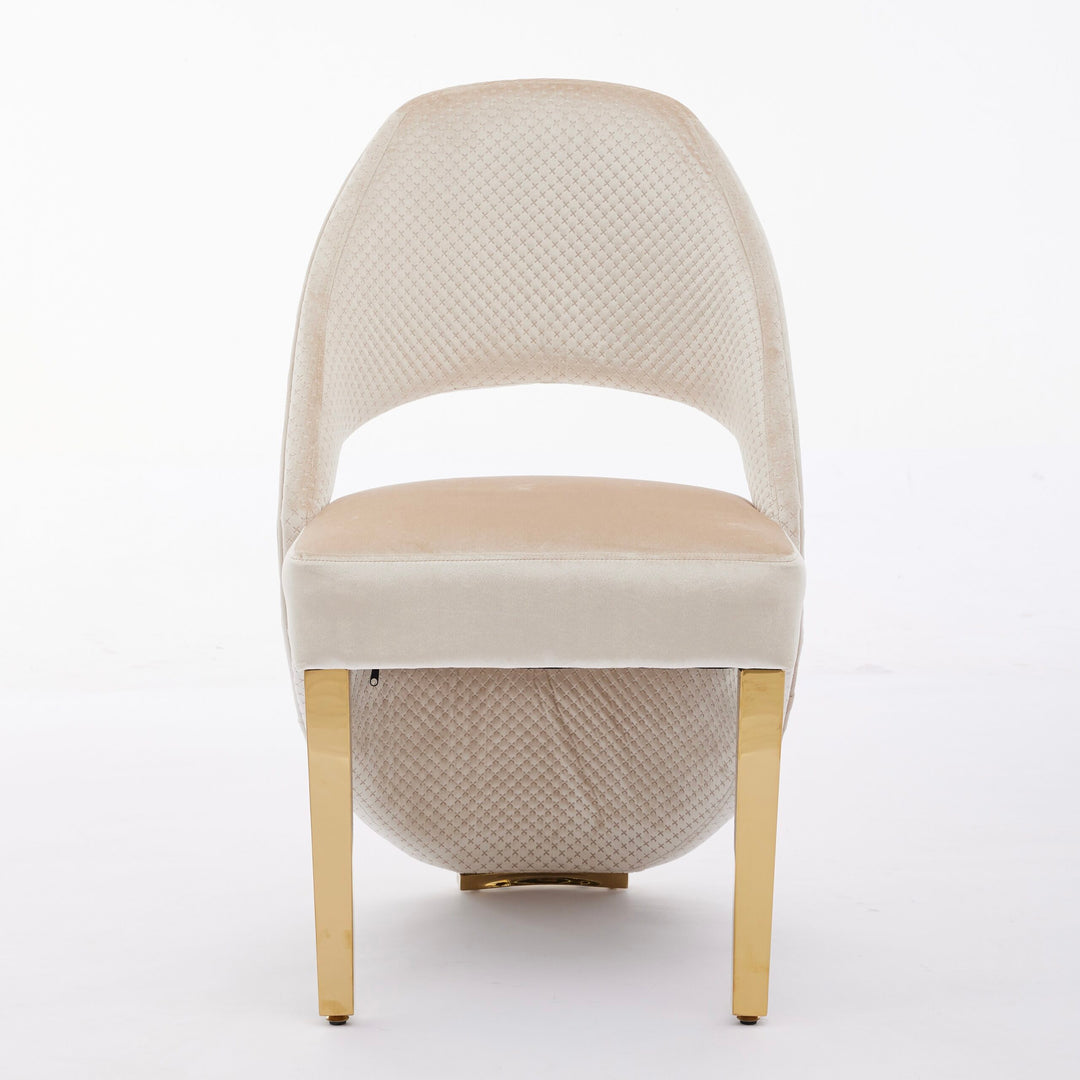 Solara Cream Gold Dining Chair
