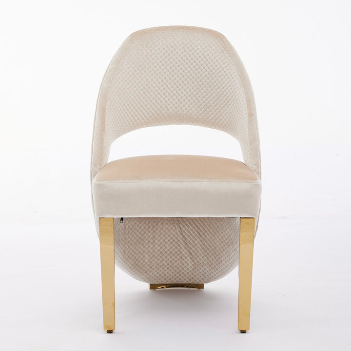 Solara Cream Gold Dining Chair