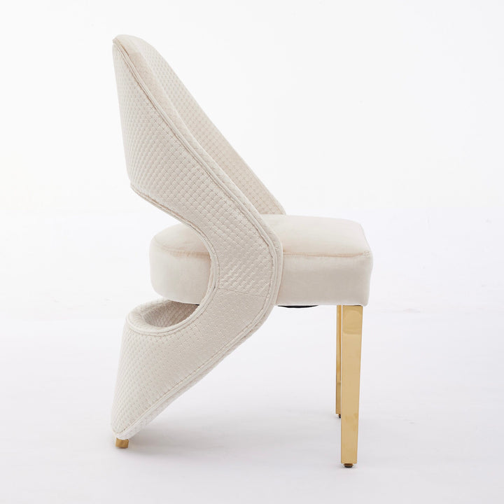 Solara Cream Gold Dining Chair