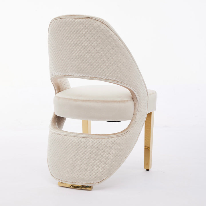 Solara Cream Gold Dining Chair