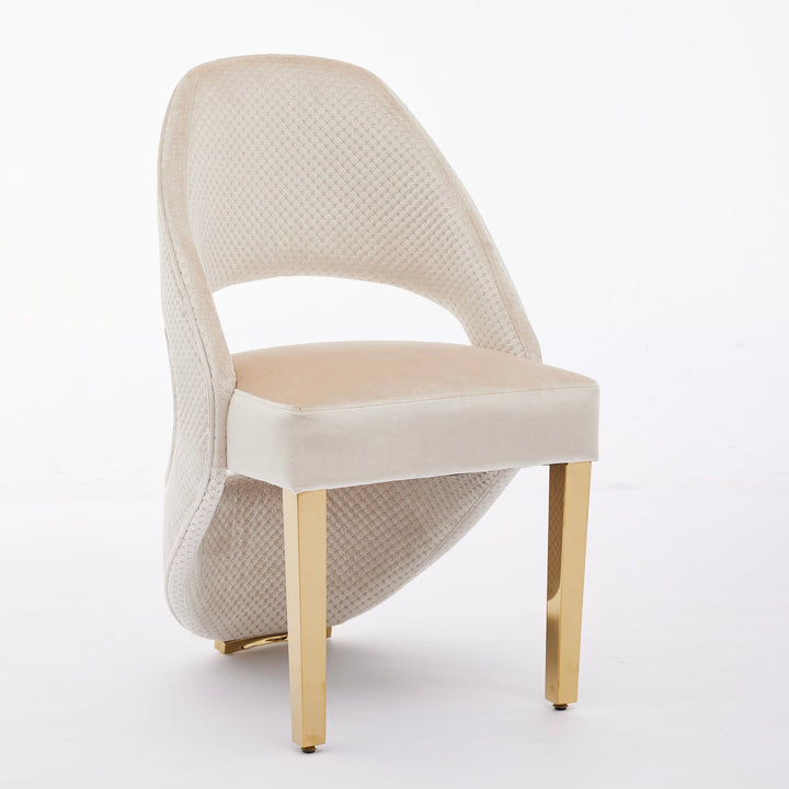 Solara Cream Gold Dining Chair
