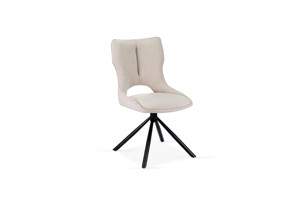 Roma 360 Swivel Beige Dining Chair