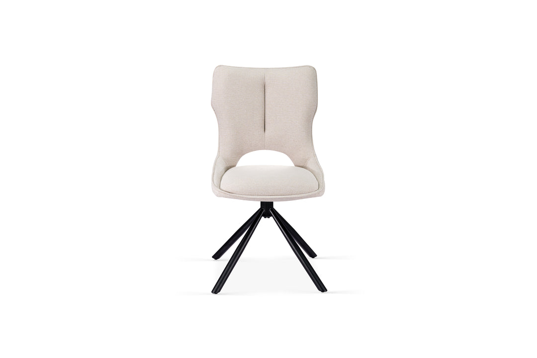 Roma 360 Swivel Beige Dining Chair