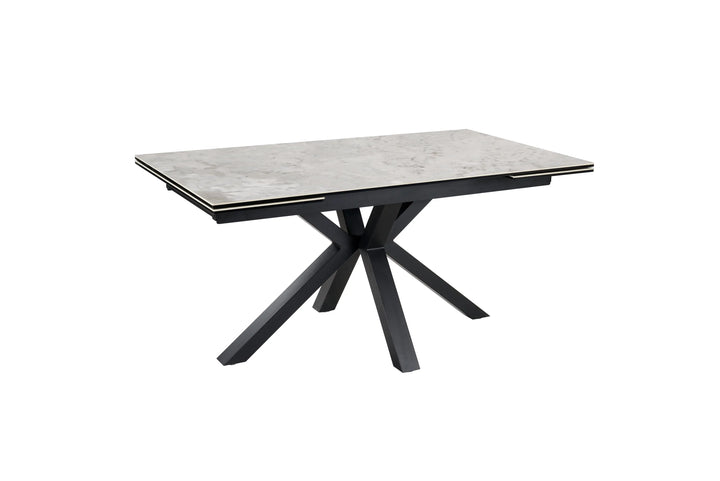 Zara 160-240cm Extending Dining Table in Grey Ceramic Marble Giatalia