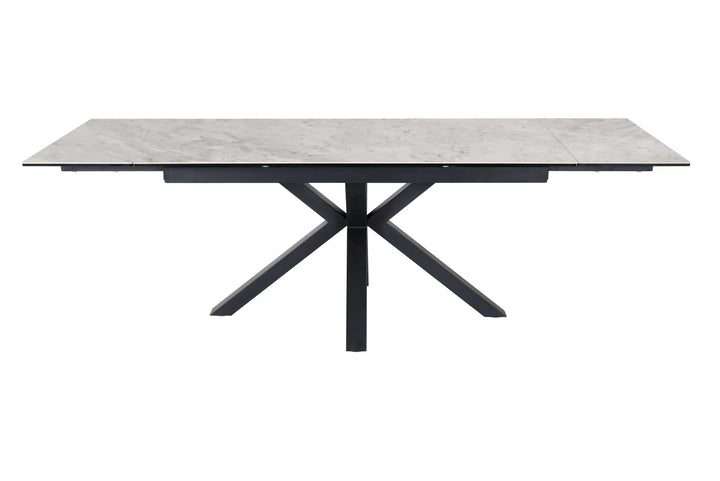 Zara 160-240cm Extending Dining Table in Grey Ceramic Marble Giatalia