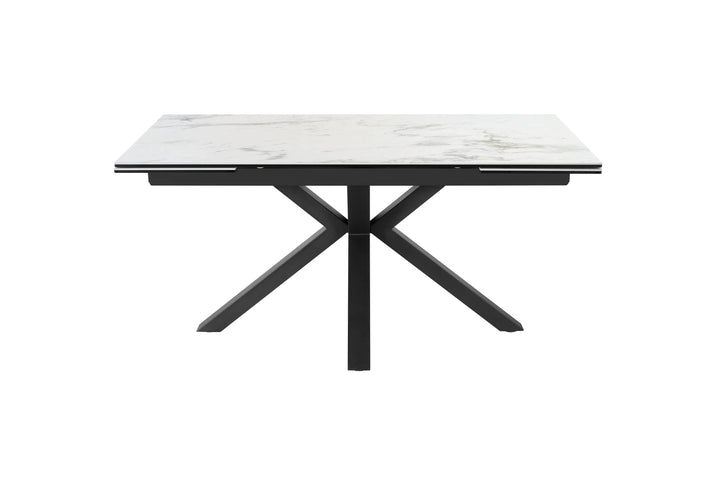 Zara 160-240cm Extending Dining Table in White Ceramic Marble Giatalia