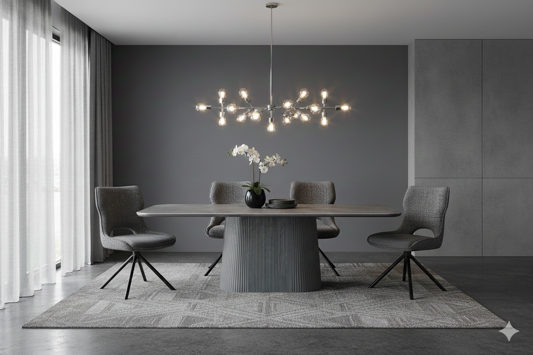 Roma 360 Swivel Grey Dining Chair