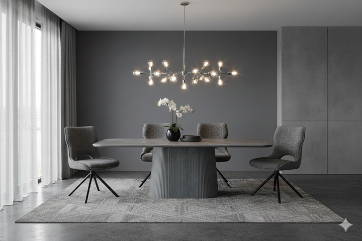 Roma 360 Swivel Grey Dining Chair