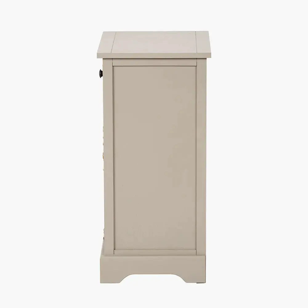 Devonshire Putty Pine Wood 1 Drawer 2 Basket Unit   Nicholas John Interiors