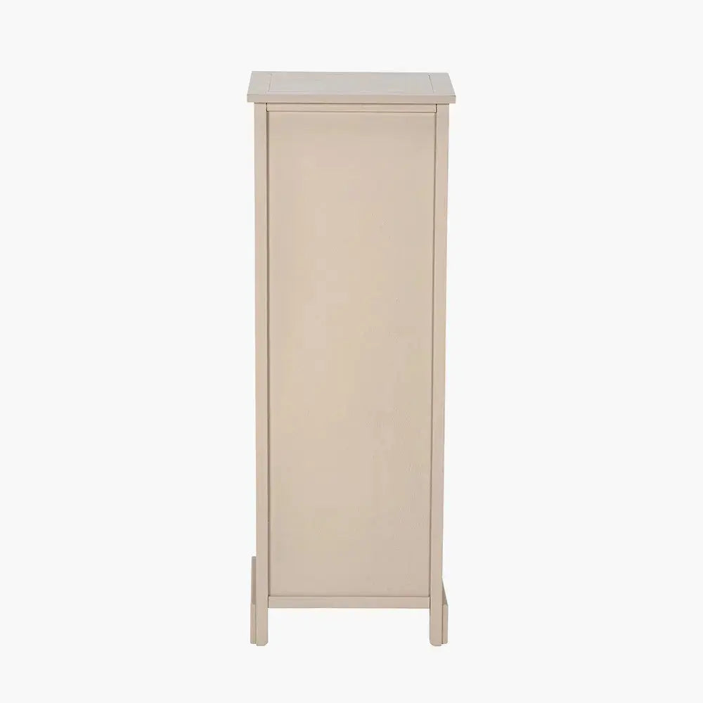 Devonshire Putty Pine Wood 1 Drawer 4 Basket Tall Unit   Nicholas John Interiors