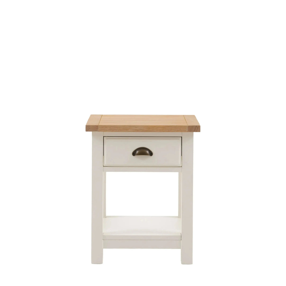 Eton 1 Drawer Bedside White   Nicholas John Interiors