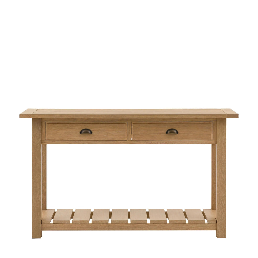 Eton 2 Drawer Console Table Natural   Nicholas John Interiors