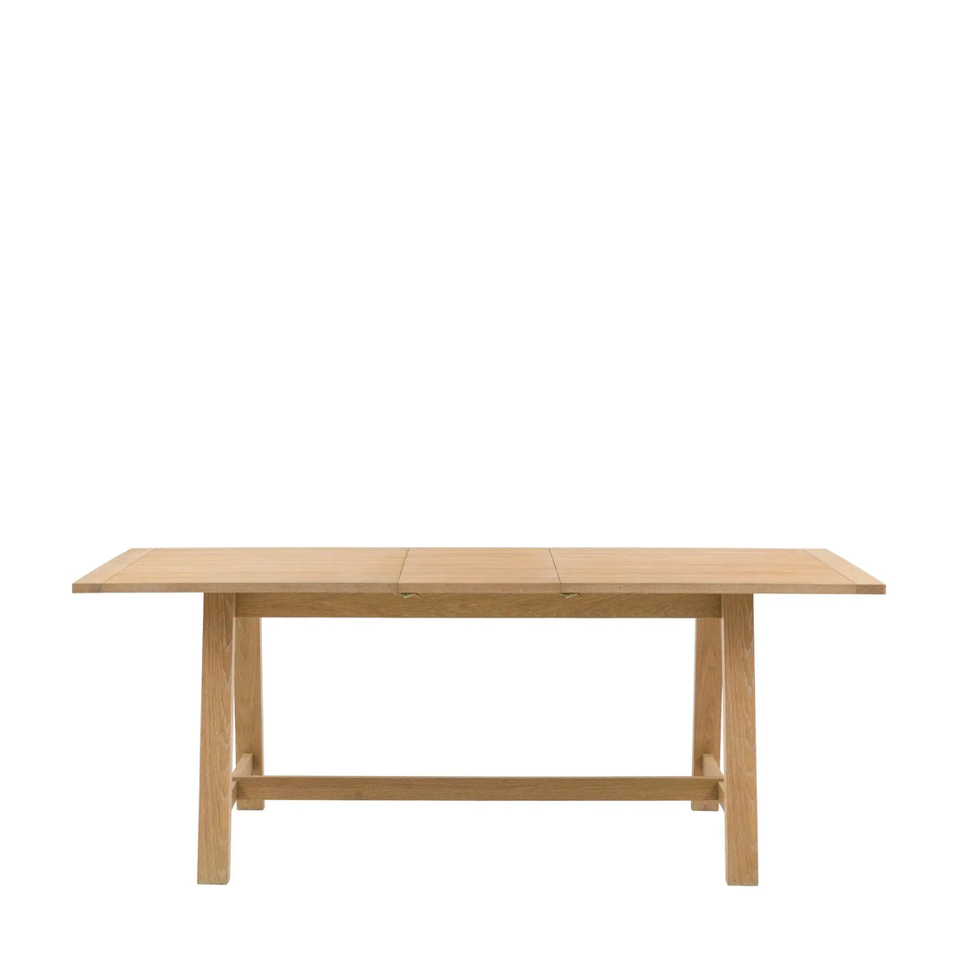 Eton Extending Trestle Dining Table Natural   Nicholas John Interiors