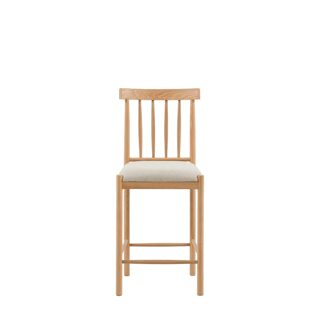 Eton Upholstered Bar Stool Natural 2pk   Nicholas John Interiors