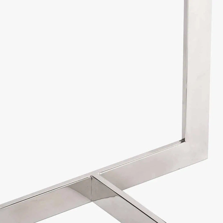 Evelyn Natural Antique Finish Mango Wood and Silver Metal Console Table   Nicholas John Interiors