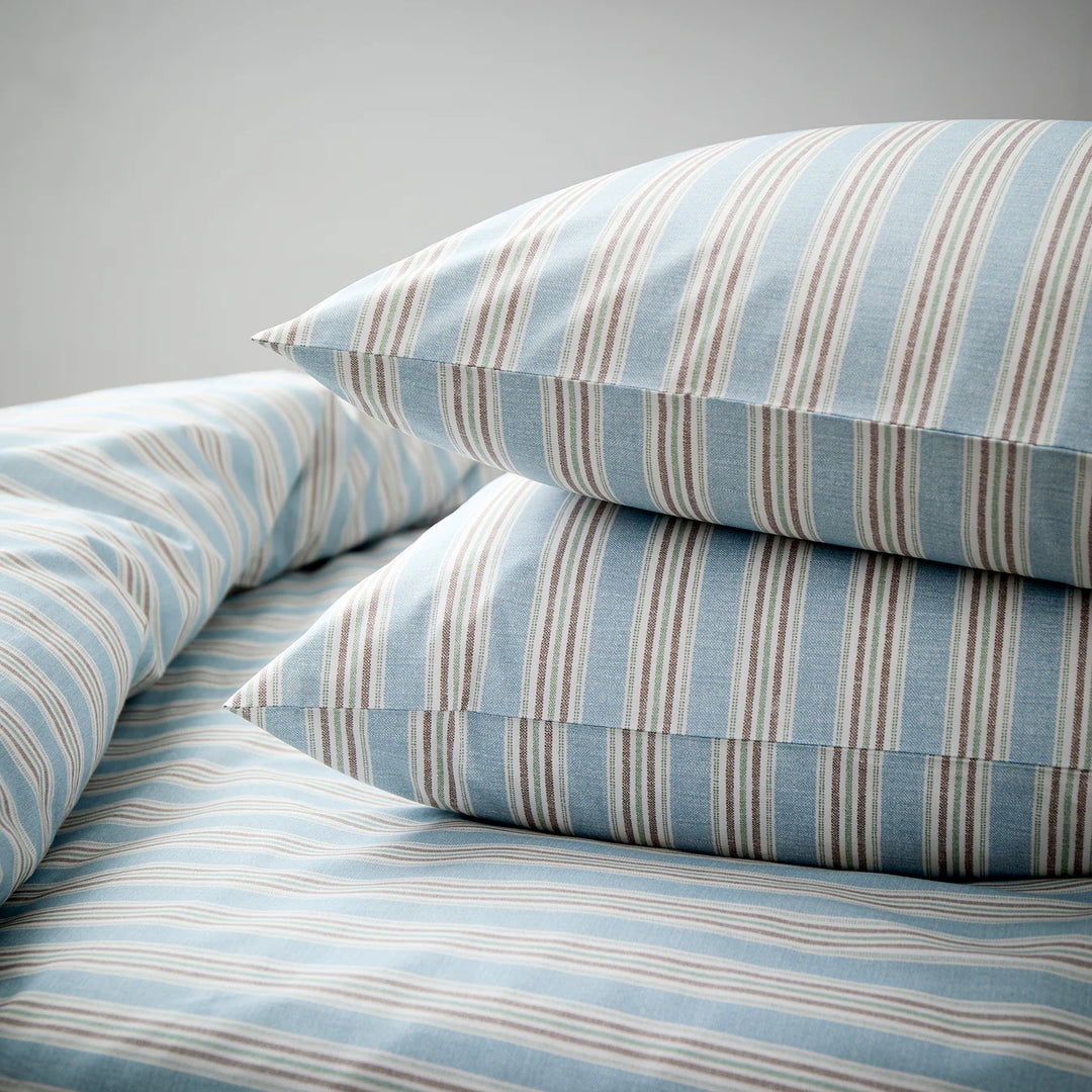 Christy Calder Stripe Standard Pillowcase Pair in Blue