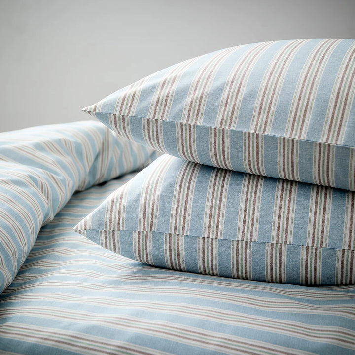 Christy Calder Stripe Standard Pillowcase Pair in Blue