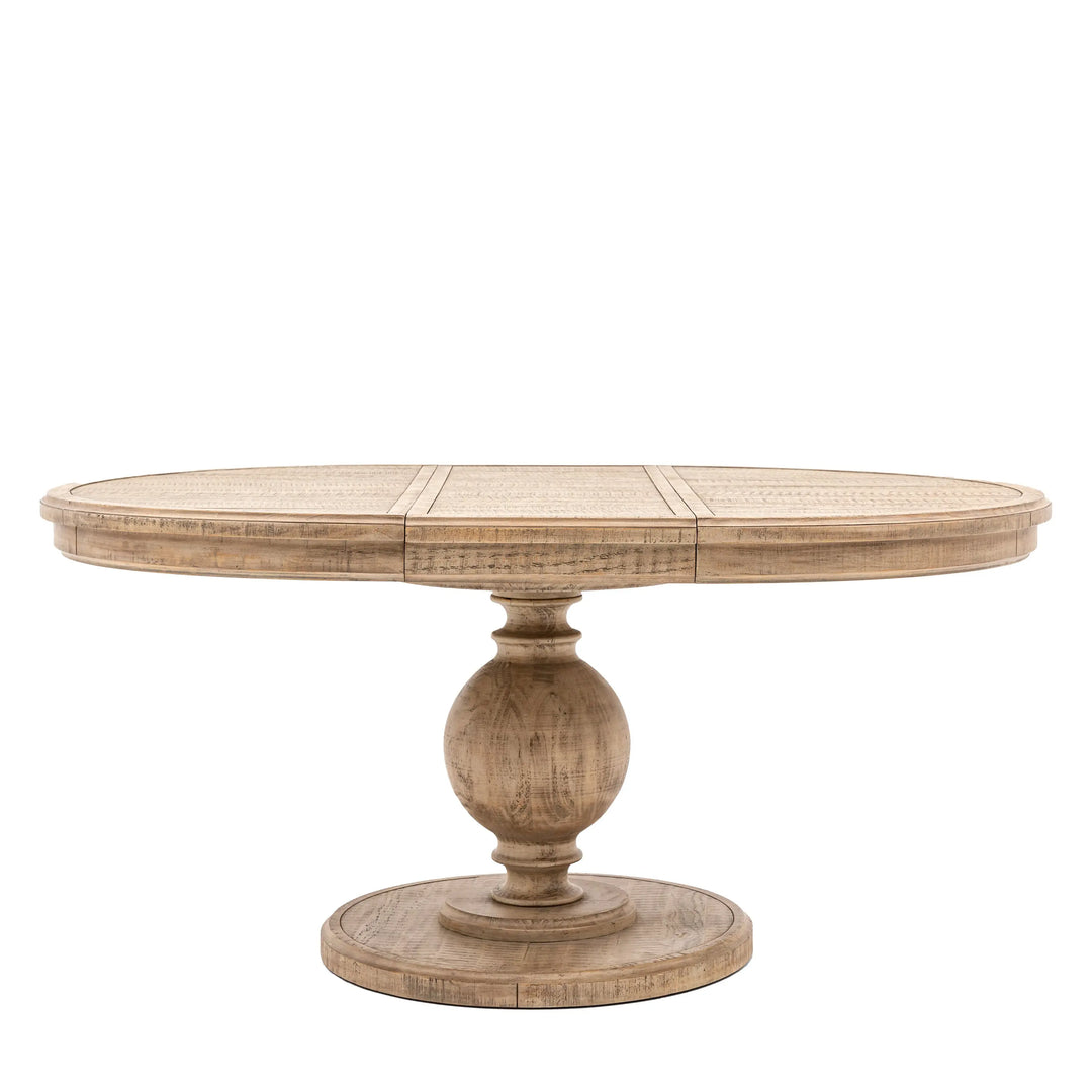 Westwood Round Rustic Pine Wood Extending Dining Table Gallery