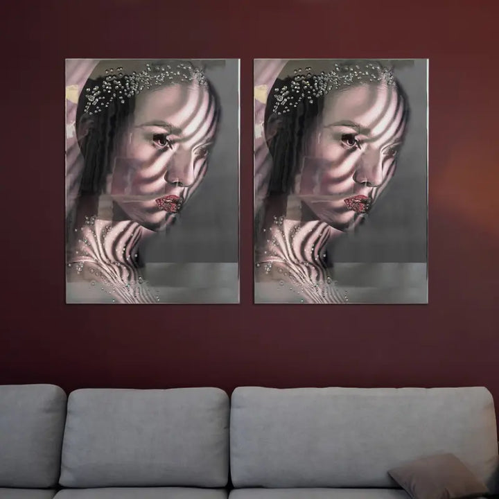 Face Canvas Black and White 60x80cm Lina Home