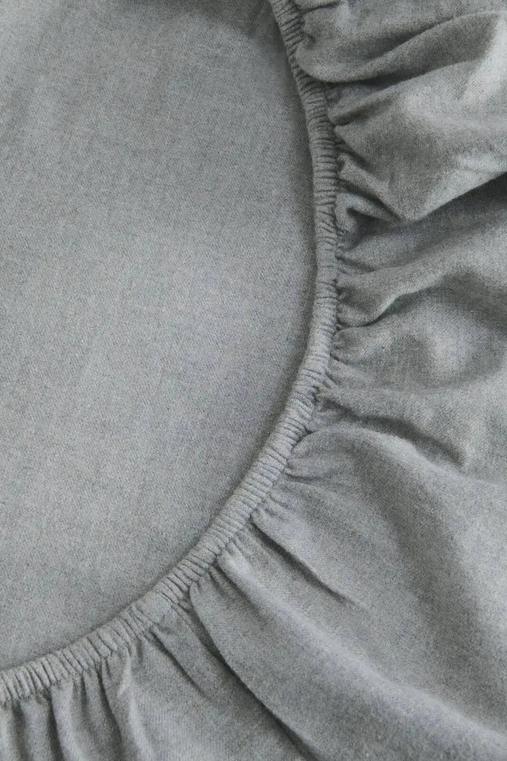 Christy Flannel Marl Single Fitted Sheet Silver Christy