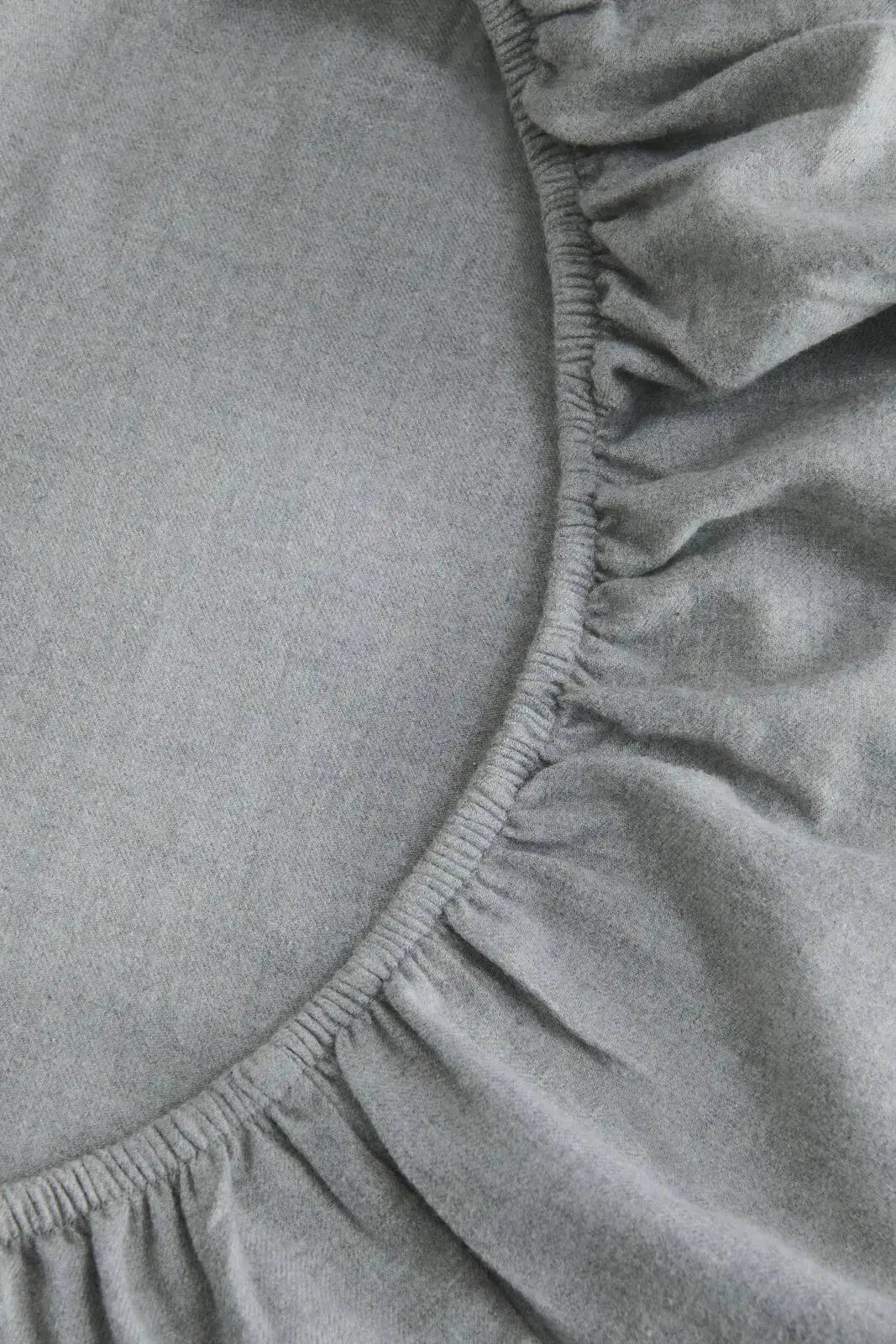 Christy Flannel Marl Single Fitted Sheet Silver Christy