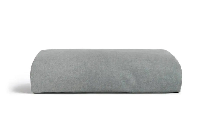 Christy Flannel Marl Single Fitted Sheet Silver Christy