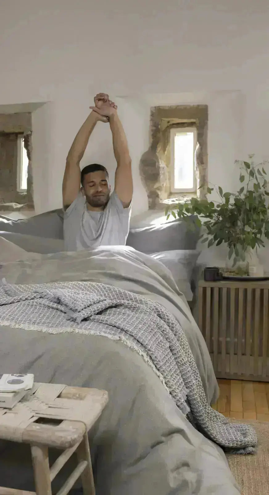 Christy Flannel Marl Standard Pillowcase Pair Silver Christy