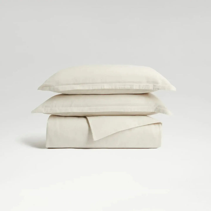 Christy Flannel Marl King Duvet Set Oat Christy