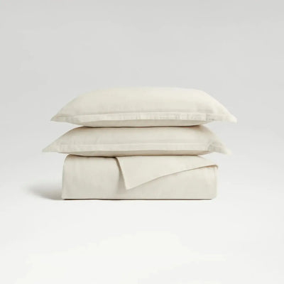 Christy Flannel Marl King Duvet Set Oat Christy