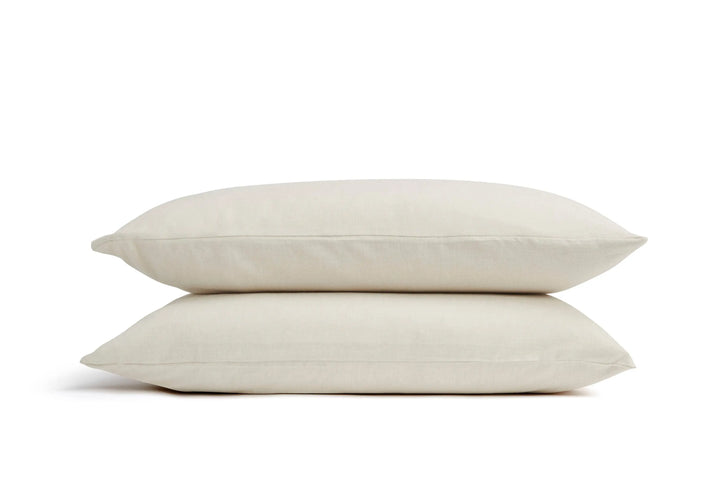 Christy Flannel Marl Standard Pillowcase Pair Oat Christy