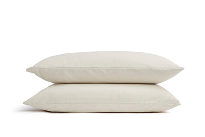 Christy Flannel Marl Standard Pillowcase Pair Oat Christy