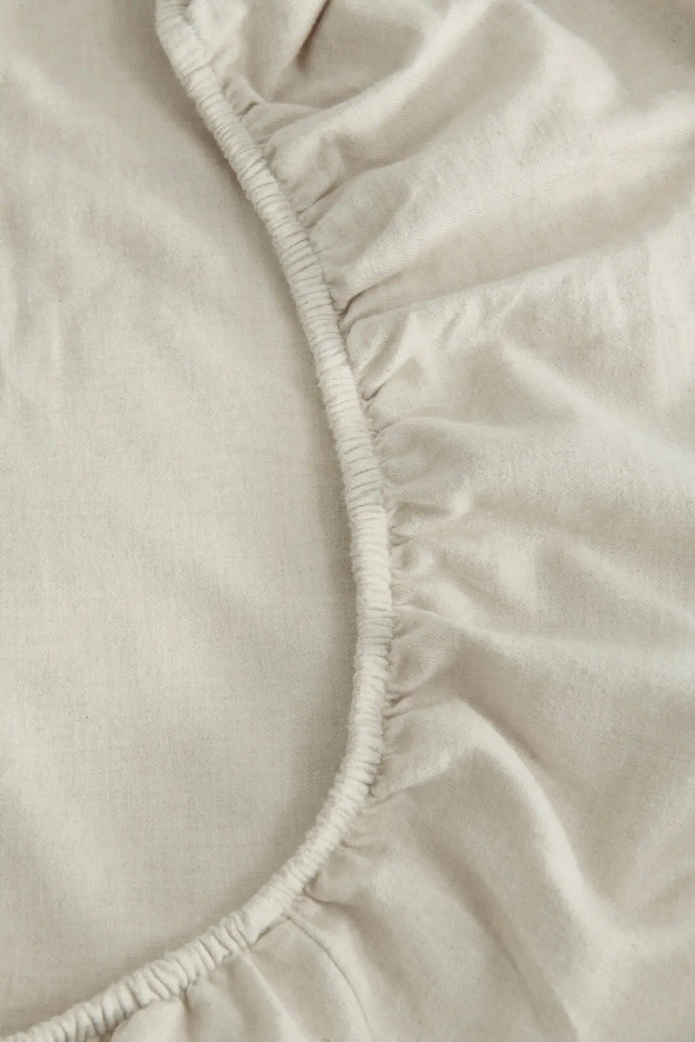 Christy Flannel Marl Single Fitted Sheet Oat Christy