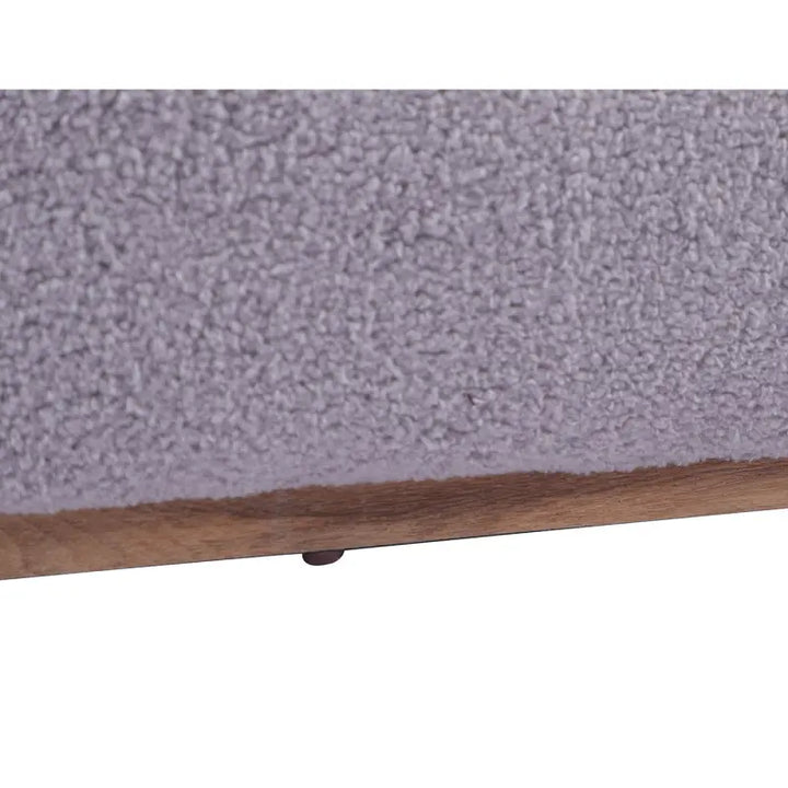 Grey Boucle Ottoman Lina Home