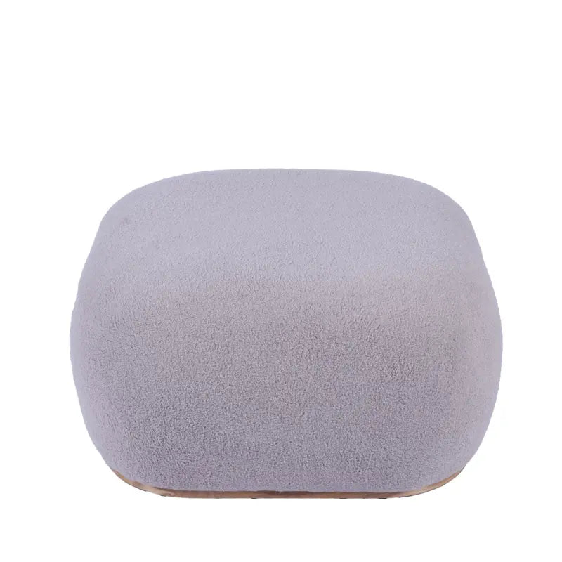 Grey Boucle Ottoman Lina Home