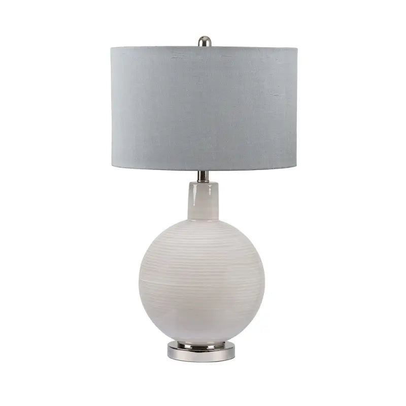 Grey Stripe Table Lamp with Grey Lina Home