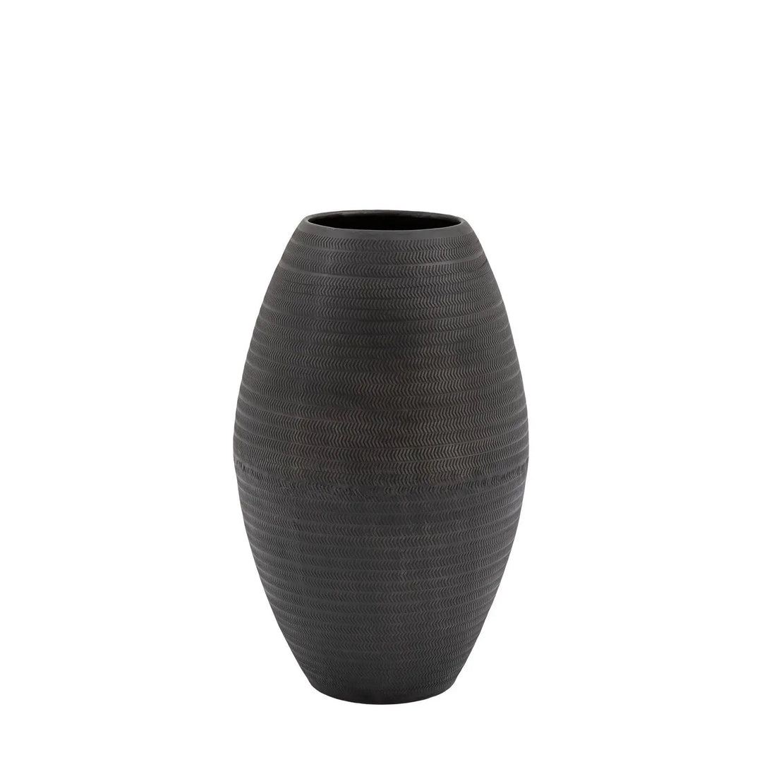 Liora Tall Aluminium Vase Arrow in Black Gallery