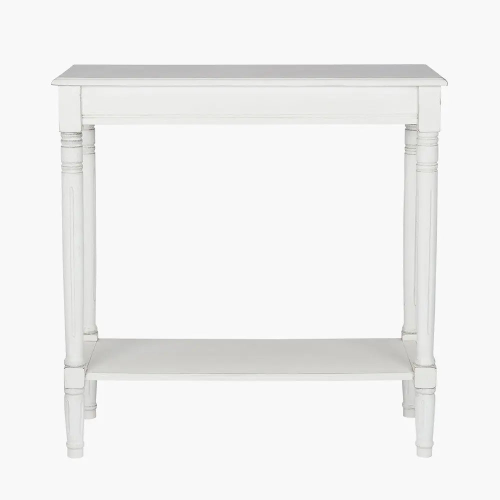 Heritage Elizabeth White Pine Wood Console Table  Nicholas John Interiors