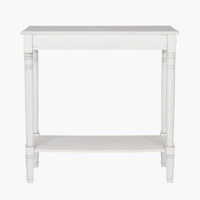 Heritage Elizabeth White Pine Wood Console Table  Nicholas John Interiors