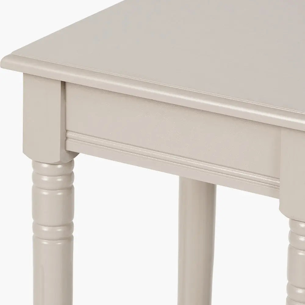 Heritage Putty Pine Wood Accent Table   Nicholas John Interiors