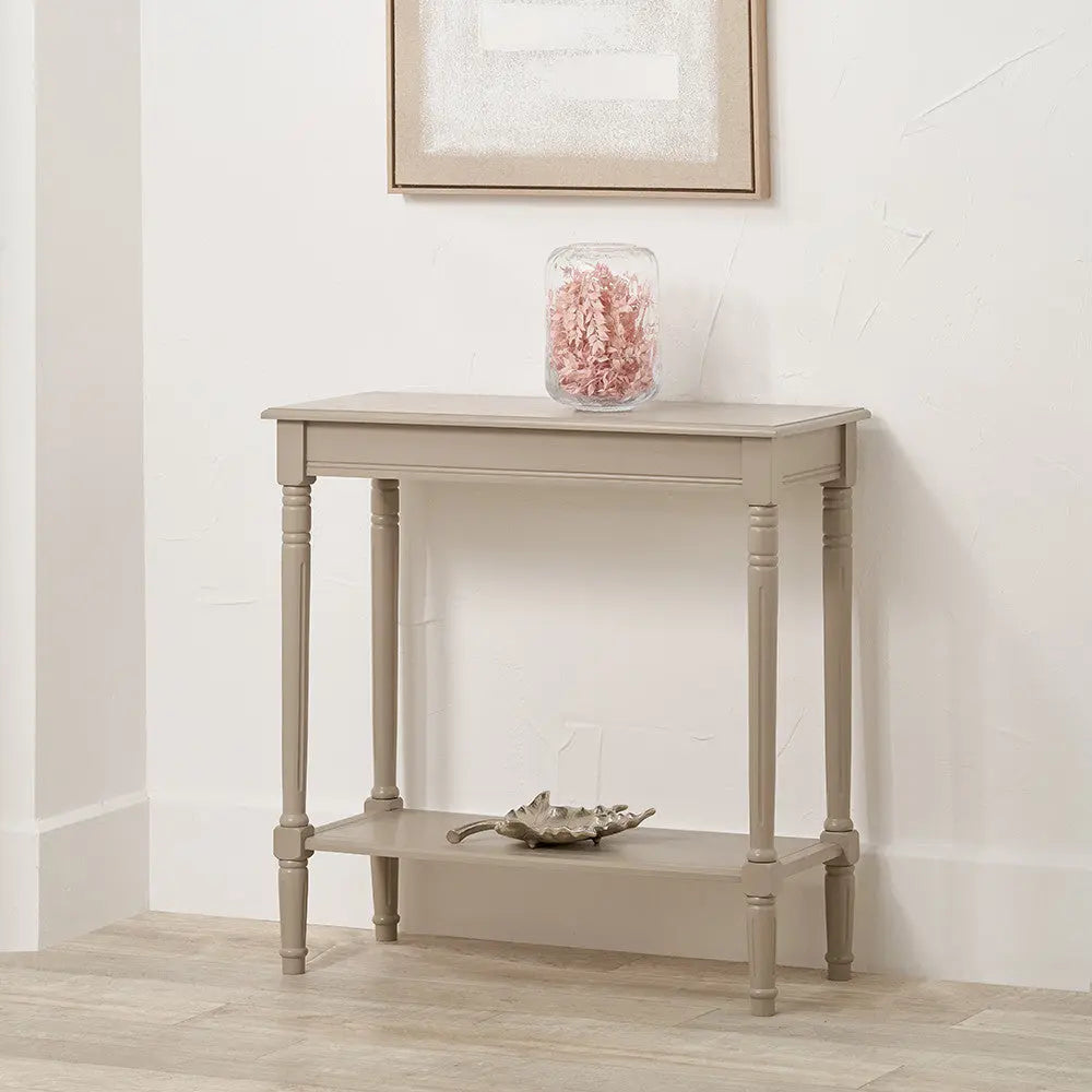 Heritage Putty Pine Wood Console Table  Nicholas John Interiors