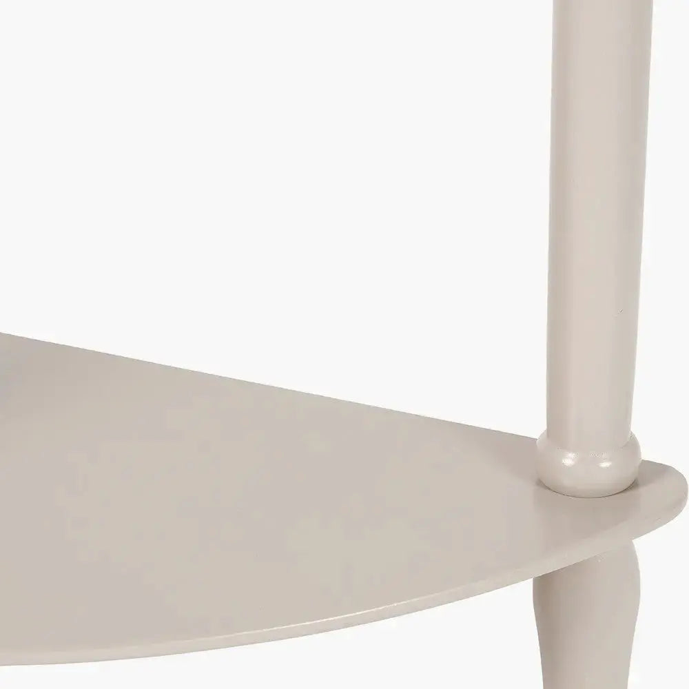 Heritage Putty Pine Wood Half Moon Console Table  Nicholas John Interiors