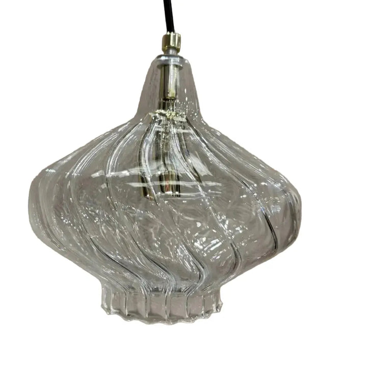 Made.com Kaleido Pendant Light, Clear Glass and Brass UCPMJ