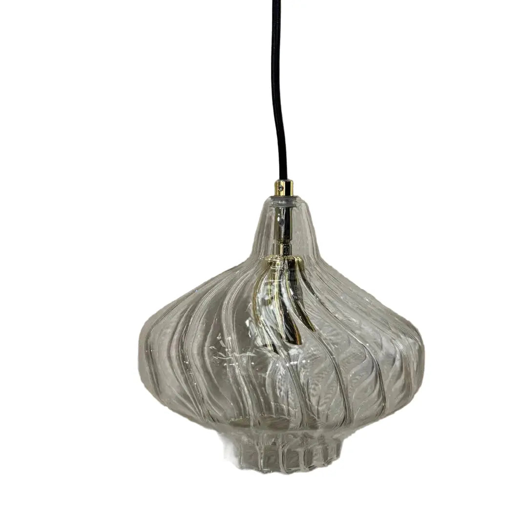 Made.com Kaleido Pendant Light, Clear Glass and Brass UCPMJ