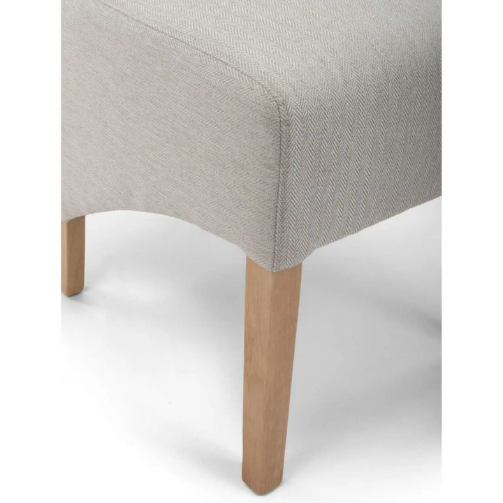 Kristara Roll Back Herringbone Plain Cappuccino Dining Chair Set of 2 NJ HOME SHANKAR BSTAR 1 MAN