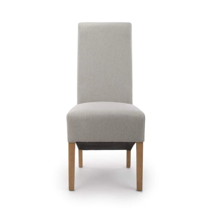 Kristara Roll Back Herringbone Plain Cappuccino Dining Chair Set of 2 NJ HOME SHANKAR BSTAR 1 MAN